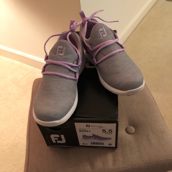 FootJoy Leisure Slip On GOLF SHOES. New in box. Size 5.5 Med. Gray and… - Picture 2 of 13